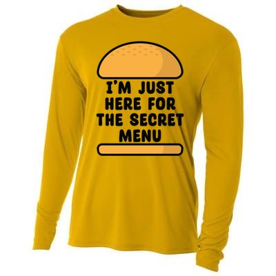 Im Just Here For The Secret U Novelty Word Design Gift Cooling Performance Long Sleeve Crew