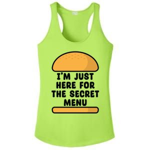 Im Just Here For The Secret U Novelty Word Design Gift Ladies PosiCharge Competitor Racerback Tank