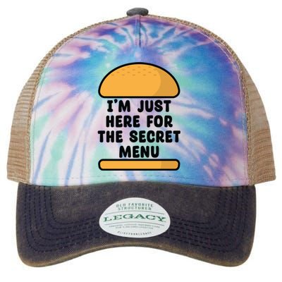 Im Just Here For The Secret U Novelty Word Design Gift Legacy Tie Dye Trucker Hat