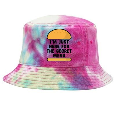 Im Just Here For The Secret U Novelty Word Design Gift Tie-Dyed Bucket Hat