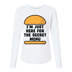 Im Just Here For The Secret U Novelty Word Design Gift Womens Cotton Relaxed Long Sleeve T-Shirt