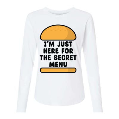 Im Just Here For The Secret U Novelty Word Design Gift Womens Cotton Relaxed Long Sleeve T-Shirt