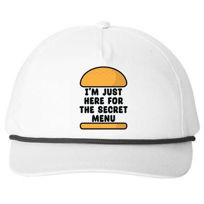 Im Just Here For The Secret U Novelty Word Design Gift Snapback Five-Panel Rope Hat