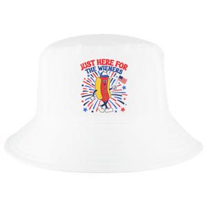 IM Just Here For The Wieners 4th Of July Funny Hot Dog Cool Comfort Performance Bucket Hat