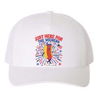 IM Just Here For The Wieners 4th Of July Funny Hot Dog Yupoong Adult 5-Panel Trucker Hat