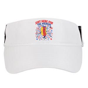 IM Just Here For The Wieners 4th Of July Funny Hot Dog Adult Drive Performance Visor