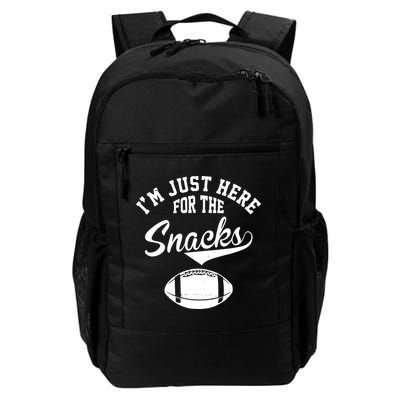 I'm Just Here For The Snacks Funny Football Backpack