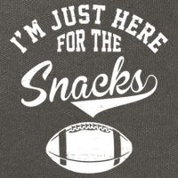 I'm Just Here For The Snacks Funny Football Cotton Canvas Backpack