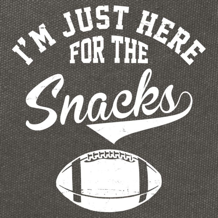 I'm Just Here For The Snacks Funny Football Cotton Canvas Backpack