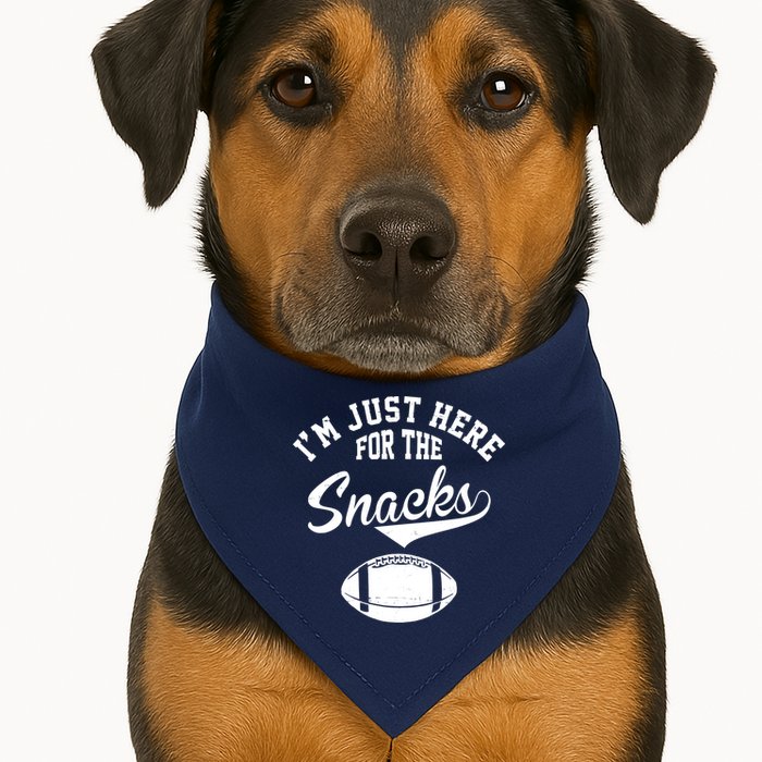 I'm Just Here For The Snacks Funny Football USA-Made Doggie Bandana