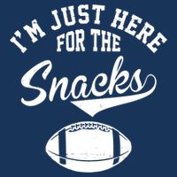 I'm Just Here For The Snacks Funny Football USA-Made Doggie Bandana