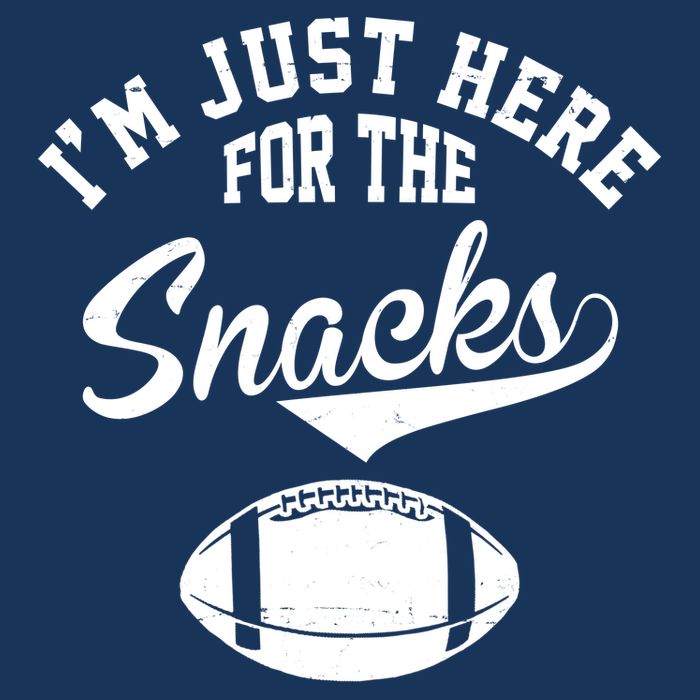 I'm Just Here For The Snacks Funny Football USA-Made Doggie Bandana