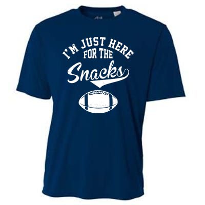 I'm Just Here For The Snacks Funny Football Cooling Performance Crew T-Shirt