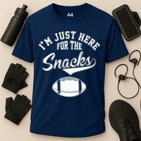 I'm Just Here For The Snacks Funny Football Cooling Performance Crew T-Shirt
