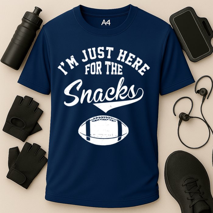I'm Just Here For The Snacks Funny Football Cooling Performance Crew T-Shirt