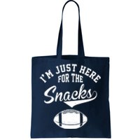 I'm Just Here For The Snacks Funny Football Tote Bag