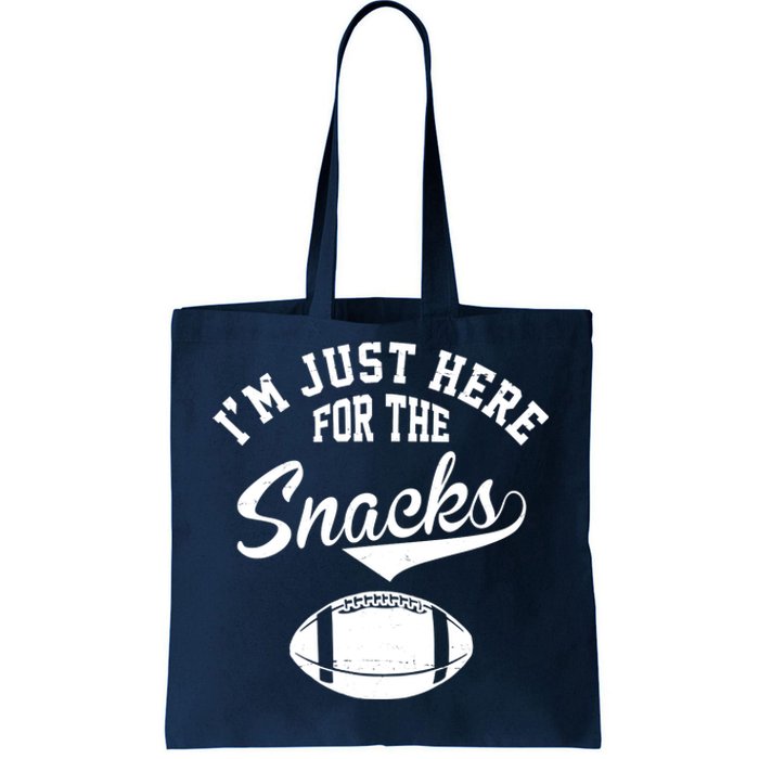 I'm Just Here For The Snacks Funny Football Tote Bag