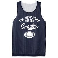 I'm Just Here For The Snacks Funny Football Mesh Reversible Basketball Jersey Tank