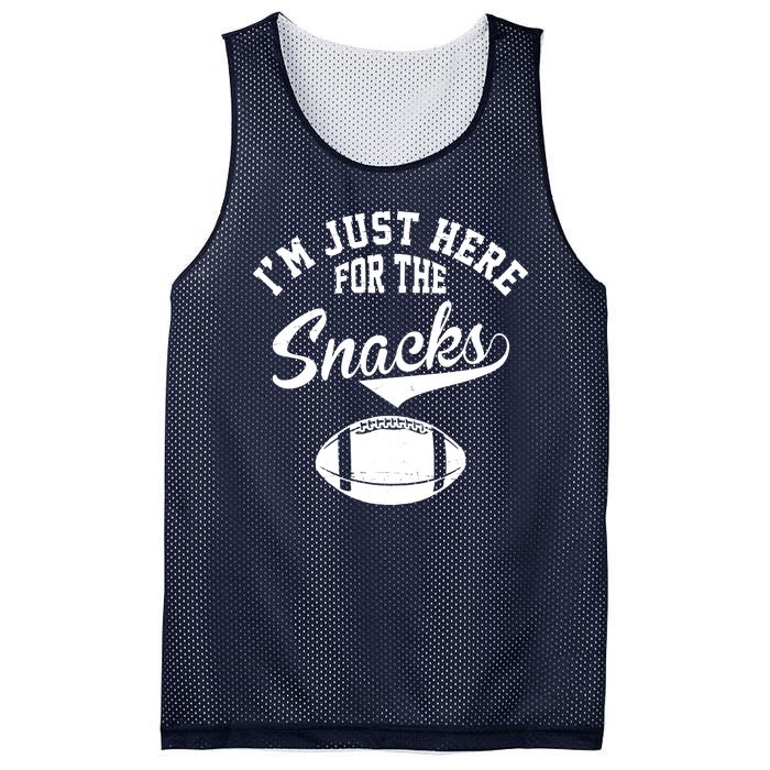 I'm Just Here For The Snacks Funny Football Mesh Reversible Basketball Jersey Tank