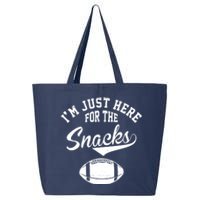 I'm Just Here For The Snacks Funny Football 25L Jumbo Tote