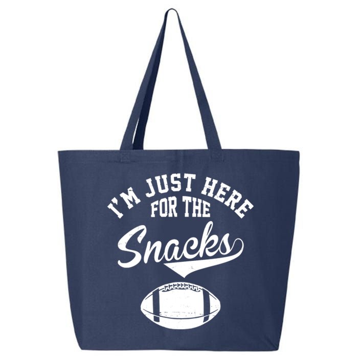 I'm Just Here For The Snacks Funny Football 25L Jumbo Tote