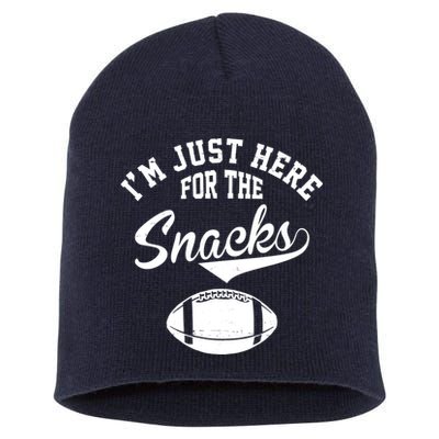 I'm Just Here For The Snacks Funny Football Short Acrylic Beanie