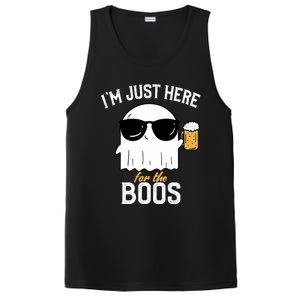 IM Just Here For The Boos Funny Halloween Drinking PosiCharge Competitor Tank