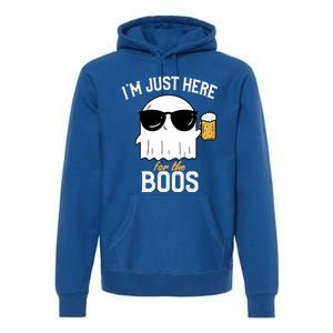 IM Just Here For The Boos Funny Halloween Drinking Premium Hoodie