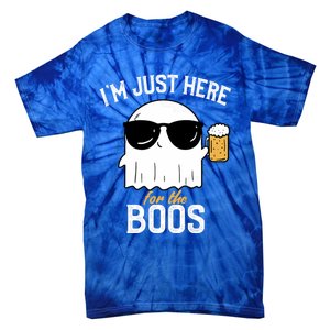 IM Just Here For The Boos Funny Halloween Drinking Tie-Dye T-Shirt