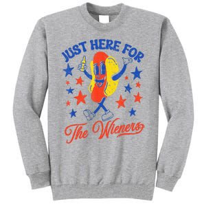 IM Just Here For The Wieners 4th Of July Hot Dog Tall Sweatshirt