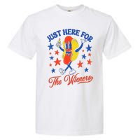 IM Just Here For The Wieners 4th Of July Hot Dog Garment-Dyed Heavyweight T-Shirt