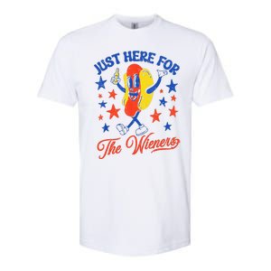 IM Just Here For The Wieners 4th Of July Hot Dog Softstyle CVC T-Shirt