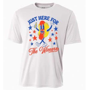 IM Just Here For The Wieners 4th Of July Hot Dog Cooling Performance Crew T-Shirt