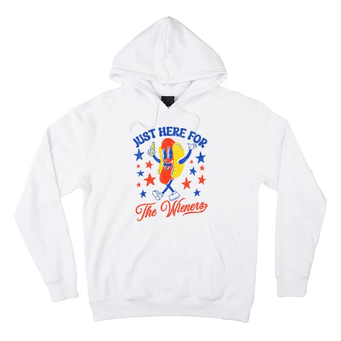 IM Just Here For The Wieners 4th Of July Hot Dog Hoodie