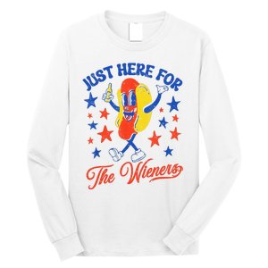 IM Just Here For The Wieners 4th Of July Hot Dog Long Sleeve Shirt