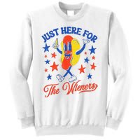 IM Just Here For The Wieners 4th Of July Hot Dog Sweatshirt