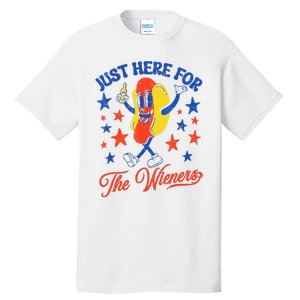 IM Just Here For The Wieners 4th Of July Hot Dog Tall T-Shirt