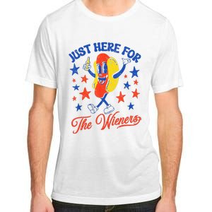 IM Just Here For The Wieners 4th Of July Hot Dog Adult ChromaSoft Performance T-Shirt