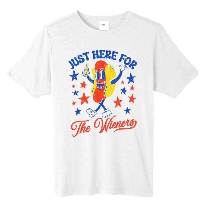 IM Just Here For The Wieners 4th Of July Hot Dog Tall Fusion ChromaSoft Performance T-Shirt