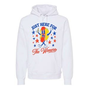 IM Just Here For The Wieners 4th Of July Hot Dog Premium Hoodie