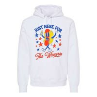 IM Just Here For The Wieners 4th Of July Hot Dog Premium Hoodie