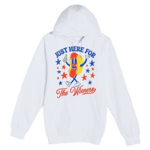 IM Just Here For The Wieners 4th Of July Hot Dog Premium Pullover Hoodie