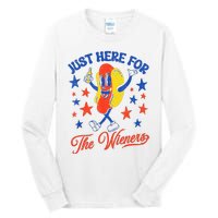 IM Just Here For The Wieners 4th Of July Hot Dog Tall Long Sleeve T-Shirt