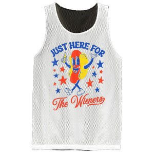 IM Just Here For The Wieners 4th Of July Hot Dog Mesh Reversible Basketball Jersey Tank