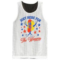 IM Just Here For The Wieners 4th Of July Hot Dog Mesh Reversible Basketball Jersey Tank