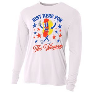 IM Just Here For The Wieners 4th Of July Hot Dog Cooling Performance Long Sleeve Crew