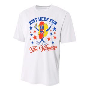 IM Just Here For The Wieners 4th Of July Hot Dog Performance Sprint T-Shirt