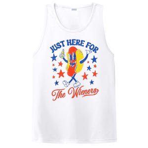 IM Just Here For The Wieners 4th Of July Hot Dog PosiCharge Competitor Tank