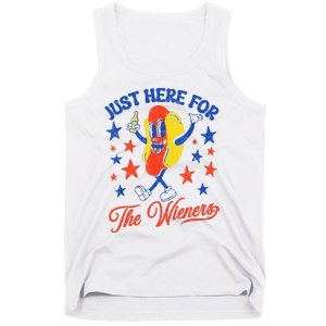 IM Just Here For The Wieners 4th Of July Hot Dog Tank Top