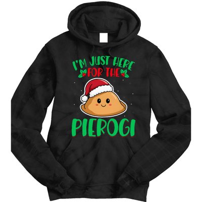 IM Just Here For The Pierogi Polish Pierogi Christmas Tie Dye Hoodie